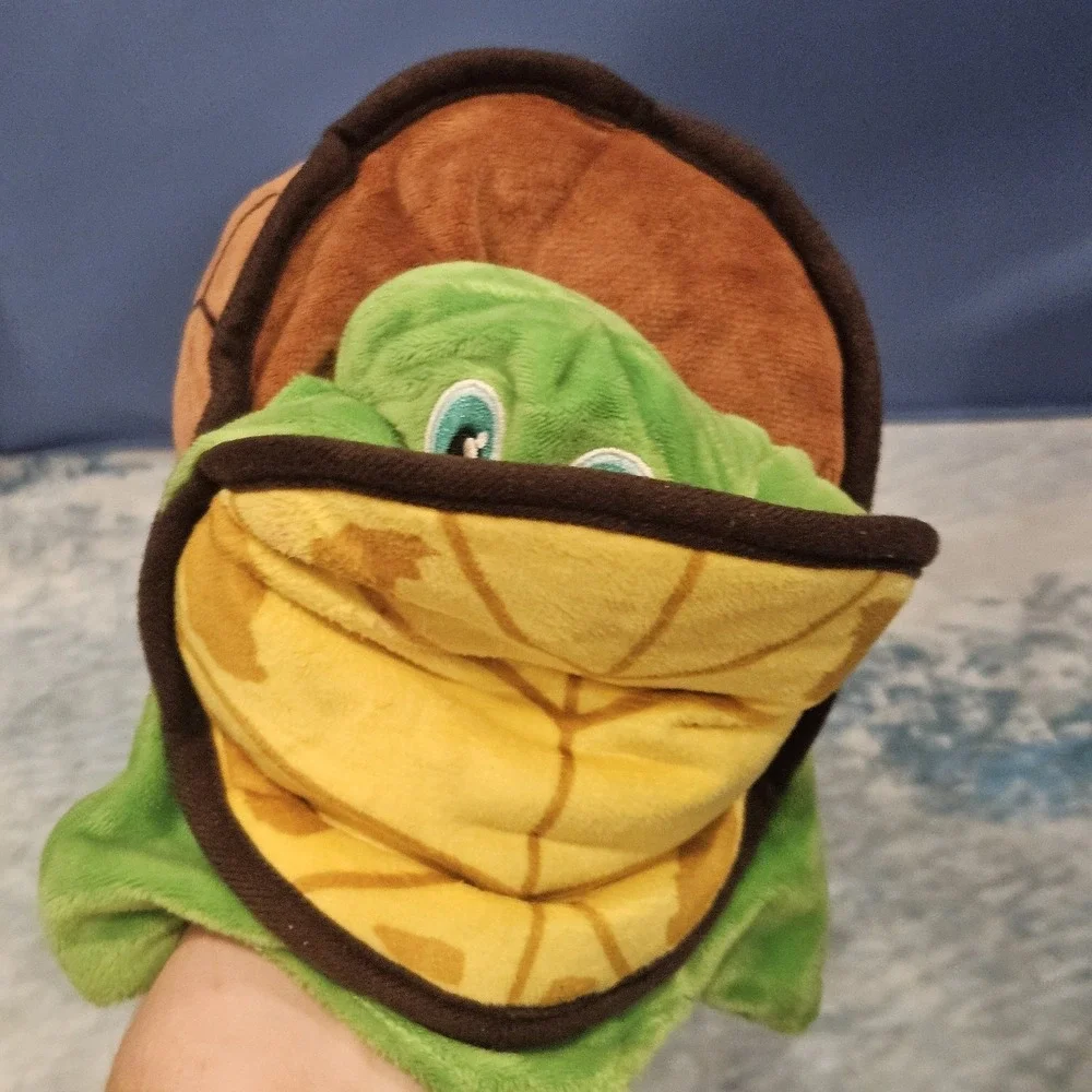 Turtle‎ Hand Puppet Plush Green Brown Interactive Kids Toy Animal Puppet READ